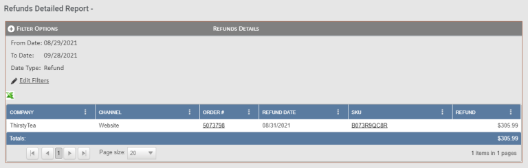 Refund Details Report – Sellercloud LMS