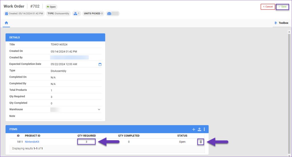 How to Create and Manage DisAssembly Work Orders – Sellercloud LMS